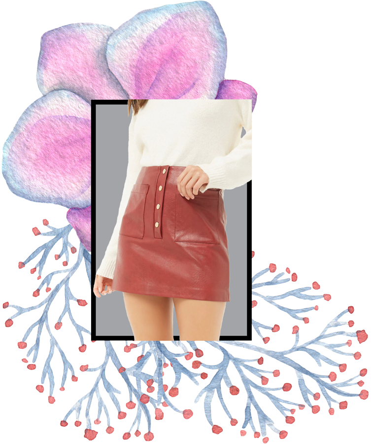 minifalda cuero 