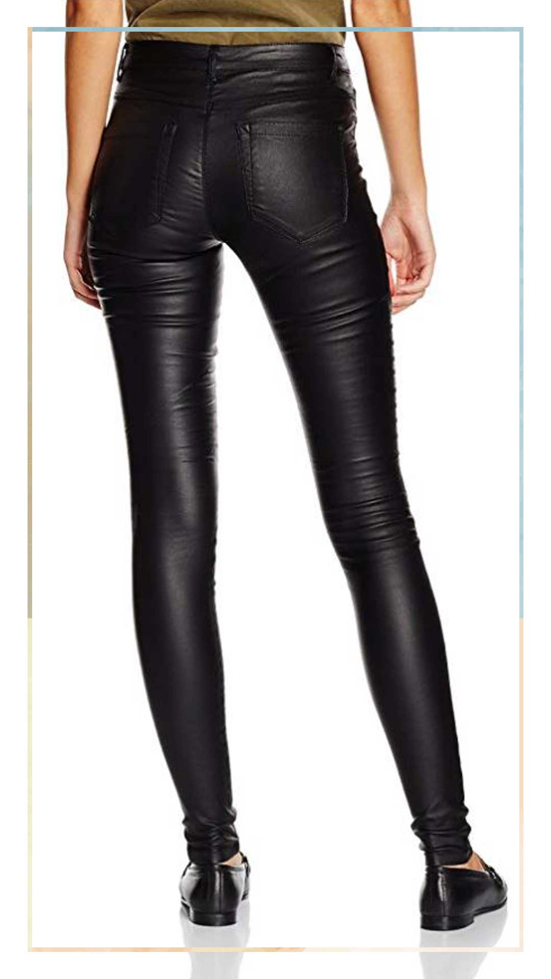 pantalon cuero biker
